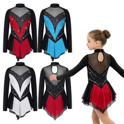 Mädchen eiskunstlaufkleid - mädchen,