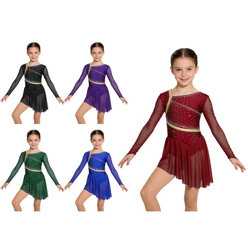 Mädchen eislaufkleid langarm - mädchen,