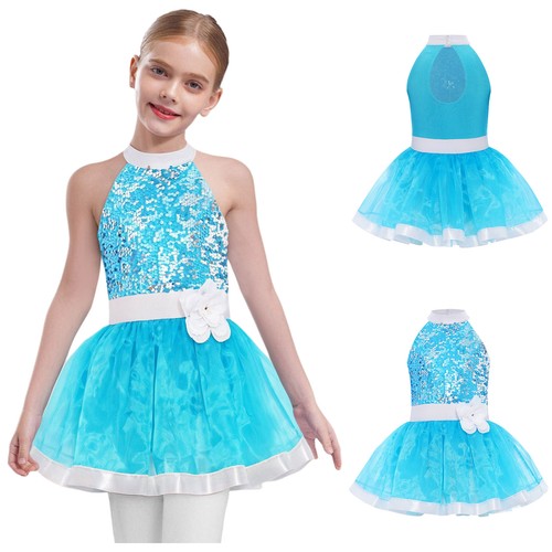 Mädchen glitzer tanzkleid - mädchen,