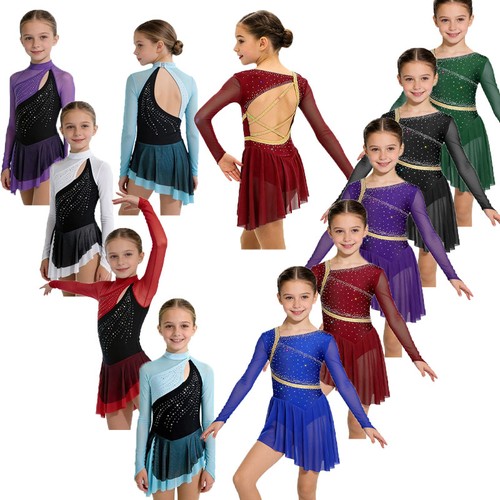 Mädchen eislaufanzug kleid - de,